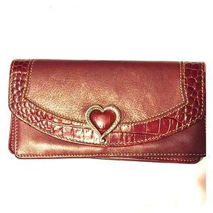 Brighton wallet leather maroon